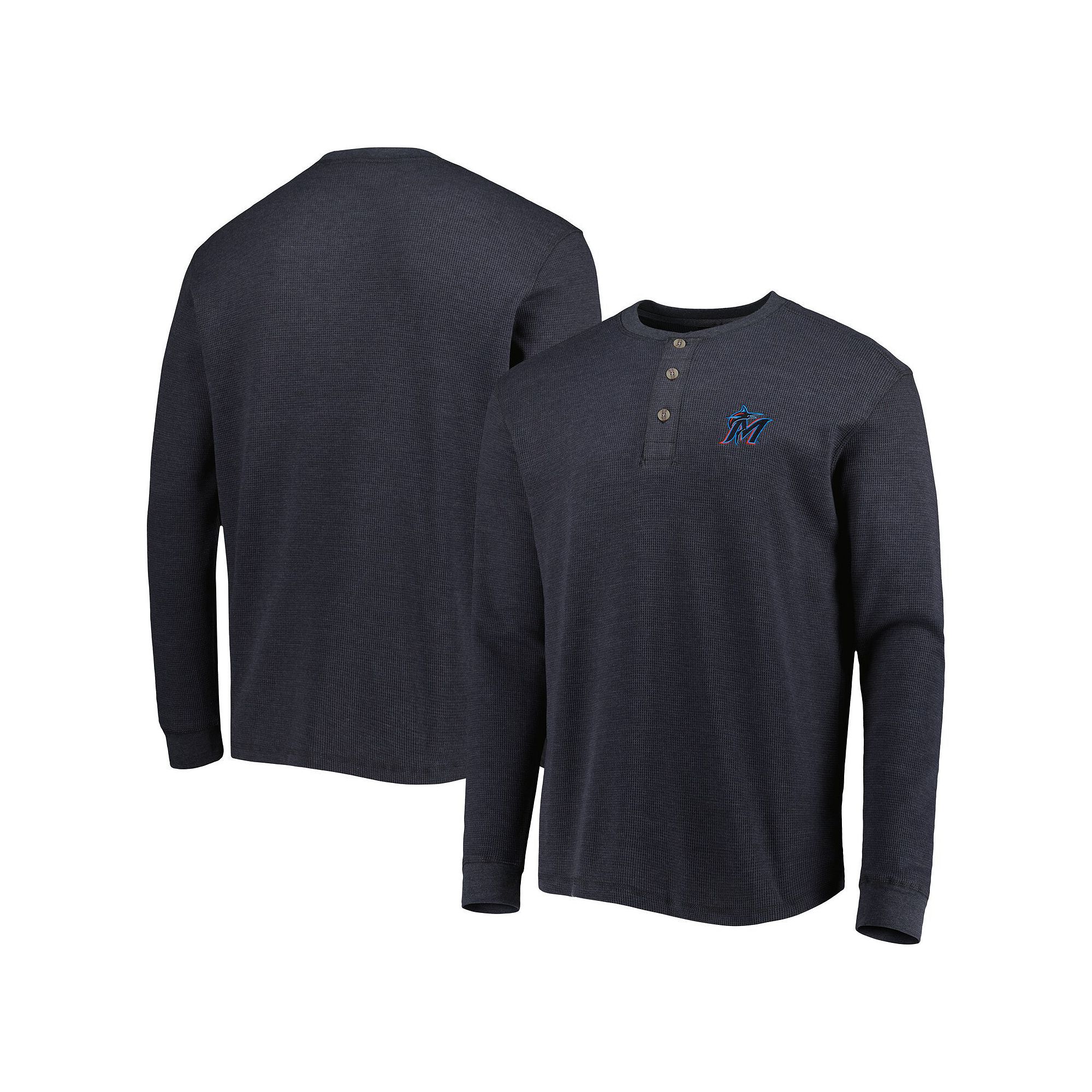 Mens Dunbrooke Miami Marlins Charcoal Maverick Long Sleeve T-Shirt, Size: 