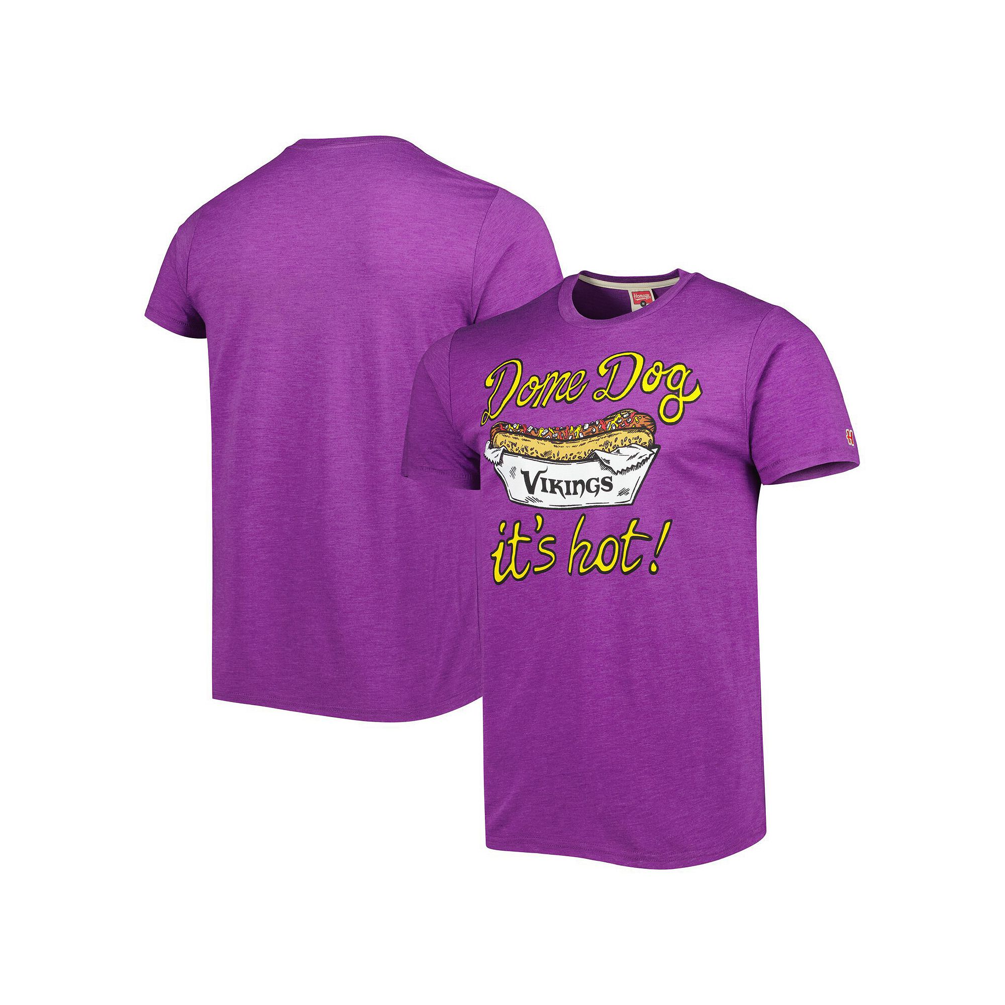 Mens Homage Purple Minnesota Vikings Dome Dog Hyper Local Tri-Blend T-Shir