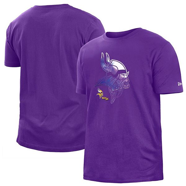 Men's New Era Purple Minnesota Vikings 2022 Sideline Ink Dye T-Shirt
