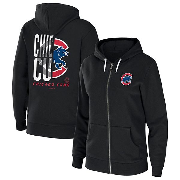 Chicago Cubs WEAR by Erin Andrews Women's Full-Zip Hoodie - Heather Navy