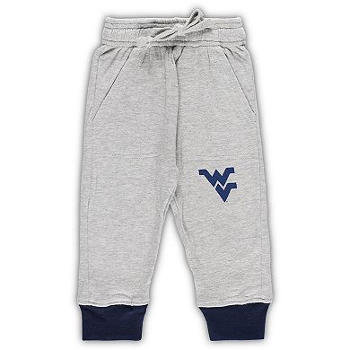 Infant Wes & Willy Heather Gray West Virginia Mountaineers Jie Jie Long Sleeve Bodysuit & Pants Set