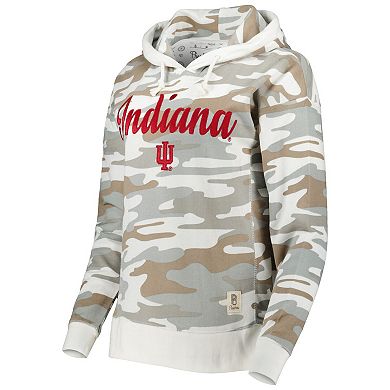 Women's Pressbox Camo Indiana Hoosiers San Pablo Pullover Hoodie