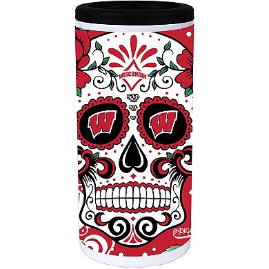 Wisconsin Badgers Dia Stainless Steel 12oz. Slim Can Cooler