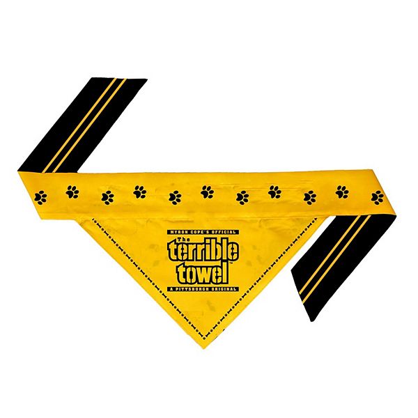 Black Pittsburgh Steelers Terrible Towel Pet Bandana