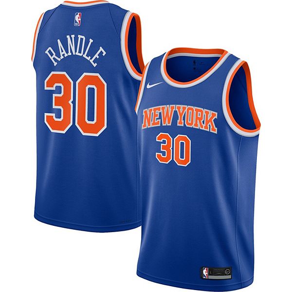 Nike Kids' New York Knicks Julius Randle #30 Blue Swingman Jersey, Boys', Large