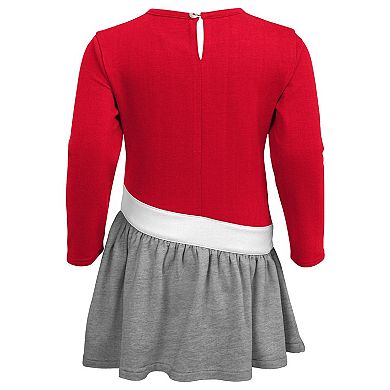 Toddler Scarlet Ohio State Buckeyes Heart to Heart French Terry Dress