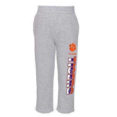 Toddler Heather Gray/Orange Clemson Tigers Playmaker Pullover Hoodie & Pants Set