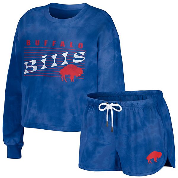 Women's WEAR by Erin Andrews Royal Buffalo Bills Tie-Dye T-Shirt