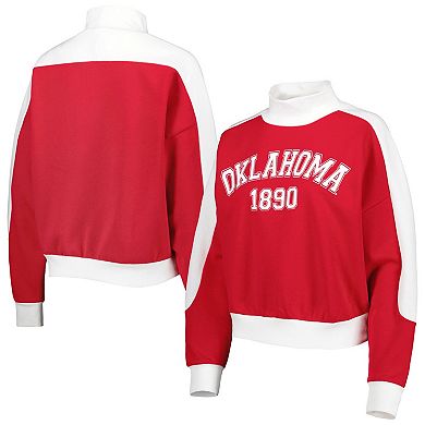 Women's Gameday Couture Crimson Oklahoma Sooners Make it a Mock Sporty Pullover Sweatshirt
