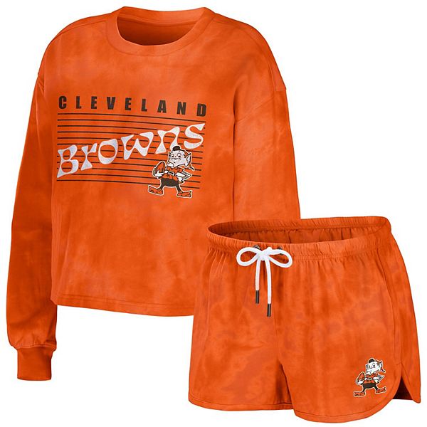 Women's WEAR by Erin Andrews Orange Cleveland Browns Tie-Dye