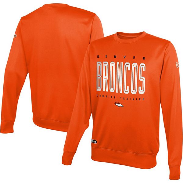 Men's Denver Broncos Orange Wordmark Logo Tri-Blend T-Shirt