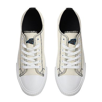 Women's FOCO Cream Carolina Panthers Low Top Canvas Shoes