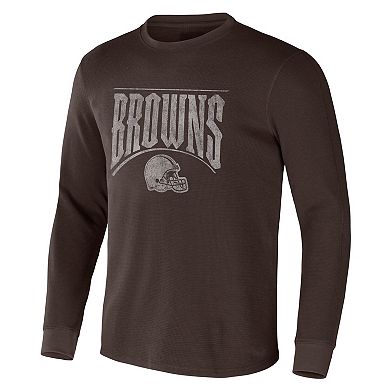 Men's NFL x Darius Rucker Collection by Fanatics Brown Cleveland Browns Long Sleeve Thermal T-Shirt