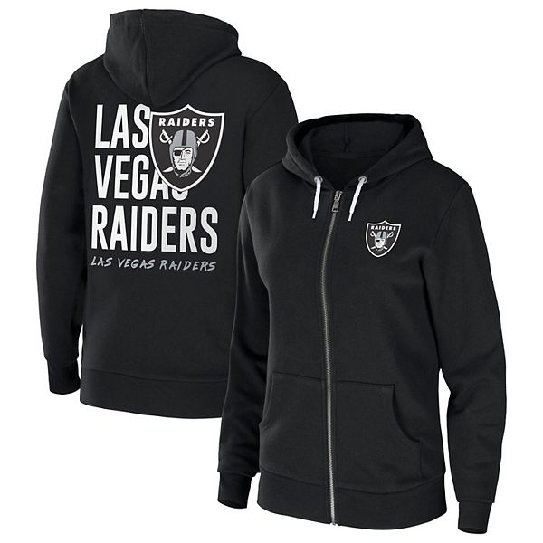 Women's Wear by Erin Andrews Heather Gray Las Vegas Raiders Plus Size Full-Zip Hoodie