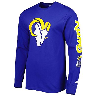Men's Starter Royal Los Angeles Rams Halftime Long Sleeve T-Shirt