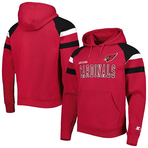 Men's Starter Cardinal Arizona Cardinals Warmup Hoodie Raglan Long