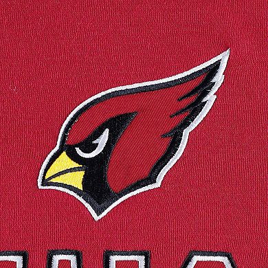 Men's Starter Cardinal Arizona Cardinals Draft Fleece Raglan Pullover Hoodie