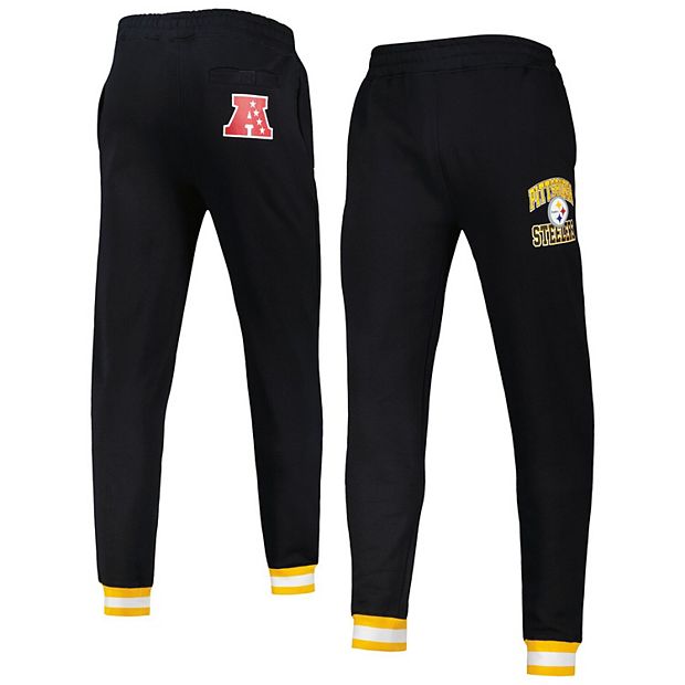 Men s Starter Black Pittsburgh Steelers Blitz Fleece Jogger Pants