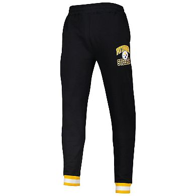 Men's Starter Black Pittsburgh Steelers Blitz Fleece Jogger Pants
