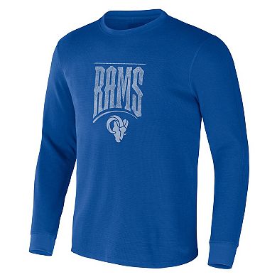 Men's NFL x Darius Rucker Collection by Fanatics Royal Los Angeles Rams Long Sleeve Thermal T-Shirt