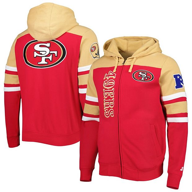 49ers zip 2025 up hoodie mens