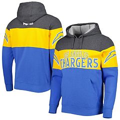 Men's Nike Powder Blue/Gold Los Angeles Chargers Sideline Player Quarter-Zip  Hoodie