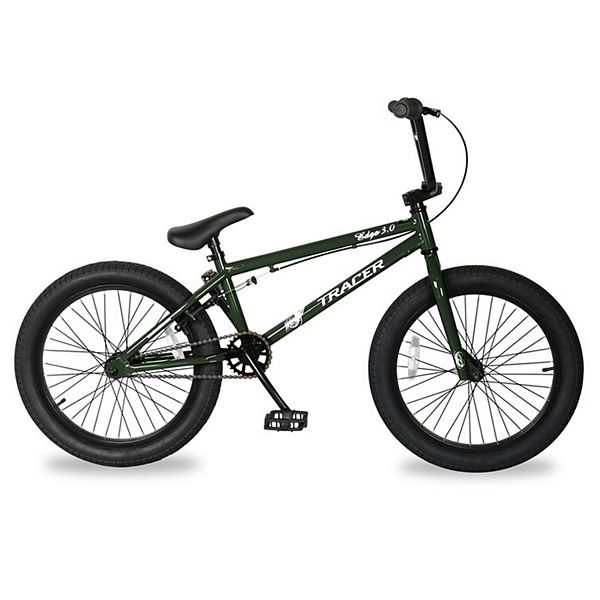 TRACER Edge 20 In Hi Ten Steel Framed Freestyle BMX Style Bike Matte Green