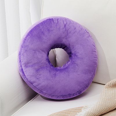 Cheer Collection Round Donut Pillow Super Soft Microplush Doughnut Pillow and Comfy Seat Cushion for Kids