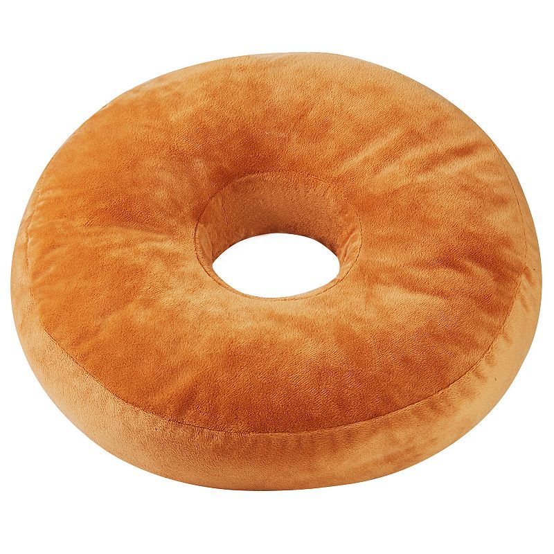 Cheer Collection Round Donut Pillow - White