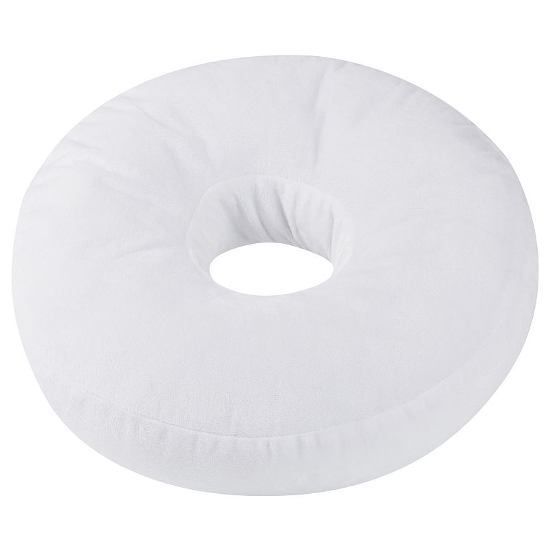 Cheer Collection Round Donut Pillow - White