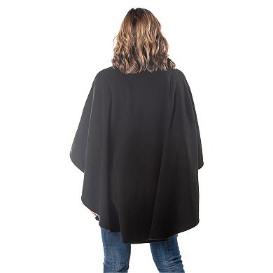 Women's Linda Anderson Large Button Black Wrap