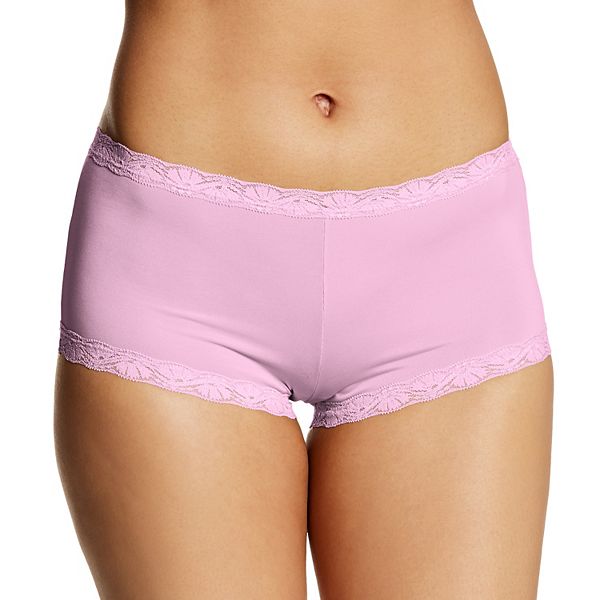 Maidenform Women's One Fab Fit Microfiber with Lace Boyshort 