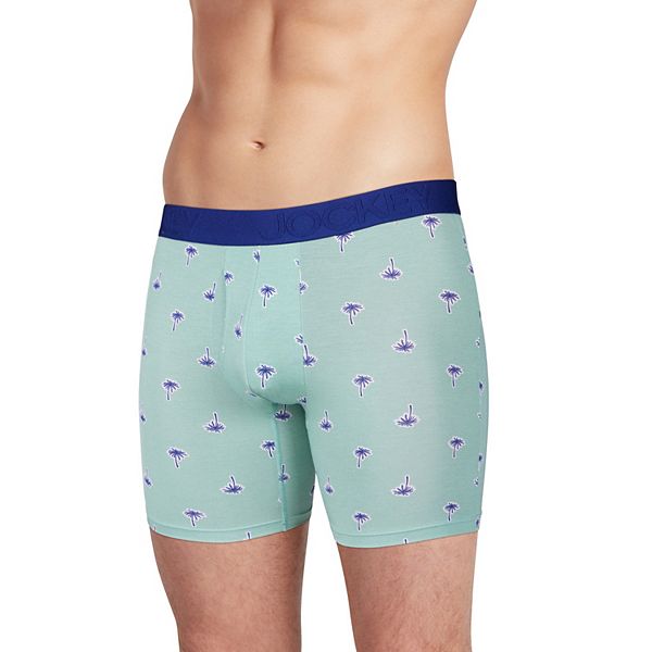 Men's Jockey® Active UltraSoft Boxer Briefs Paradise Palms (L