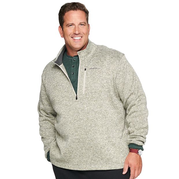 Eddie Bauer Men's Gray Radiator Fleece Quarter-Zip Pullover Jacket Size M