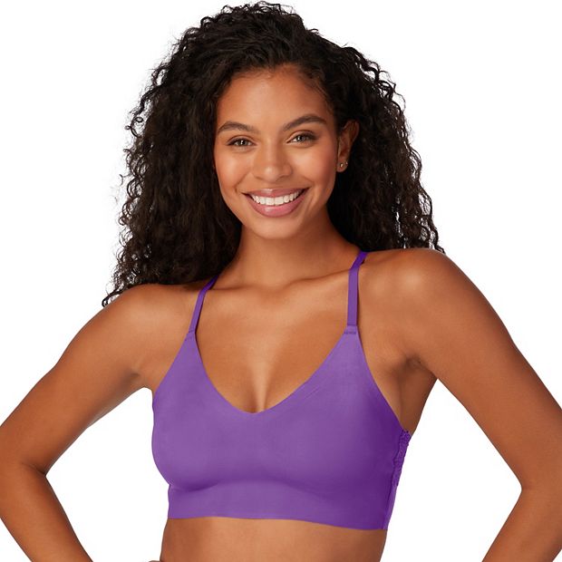 Maidenform Womens V-Neck Comfort Pullover Lace Back Wireless Bra