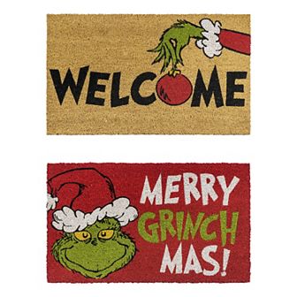 Grinch Merry Grinchmas 2-pack 20'' x 34'' Coir Doormat