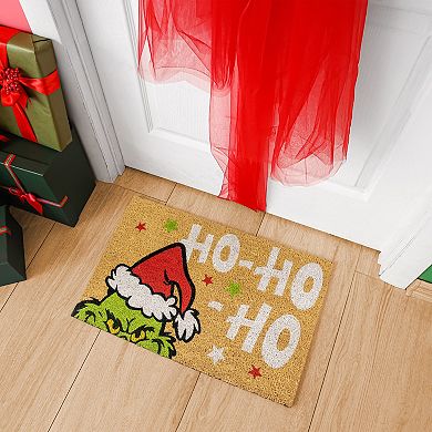 Grinch Santa Ho Ho Ho 2-pack 20'' x 34'' Coir Doormat