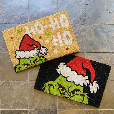 Grinch Santa Ho Ho Ho 2-pack 20'' x 34'' Coir Doormat