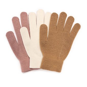 Women's MUK LUKS 3 Pair Pack of Gloves