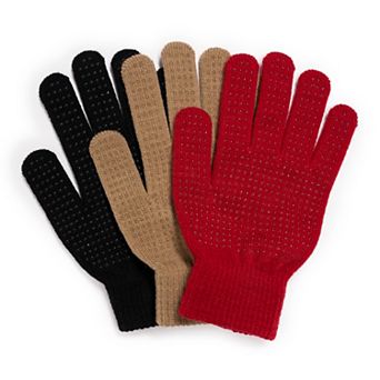 Women's MUK LUKS 3 Pair Pack of Gloves