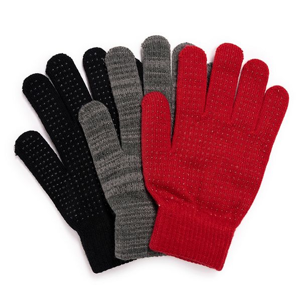 Women's MUK LUKS 3 Pair Pack of Gloves