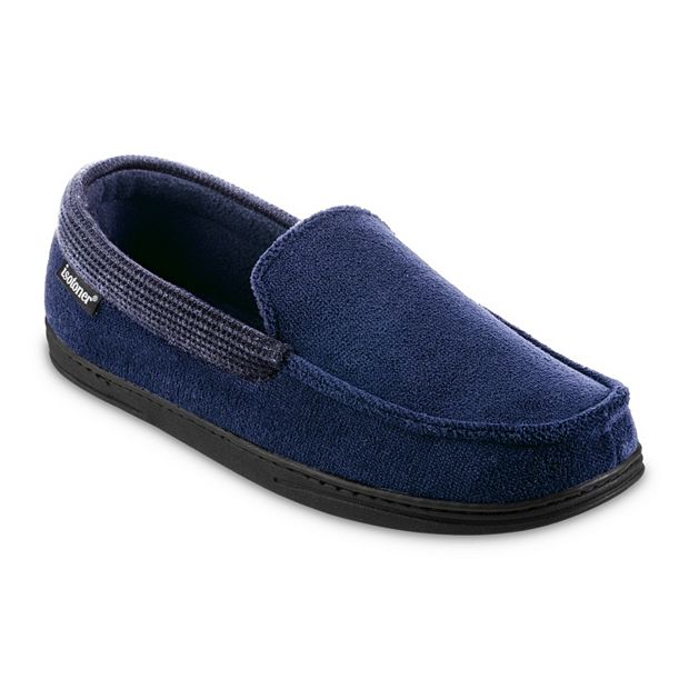 isotoner Microterry and Waffle Travis Men s Moccasin Slippers