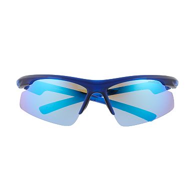 Men's Skechers® 70mm Sport Wrap Mirrored Sunglasses