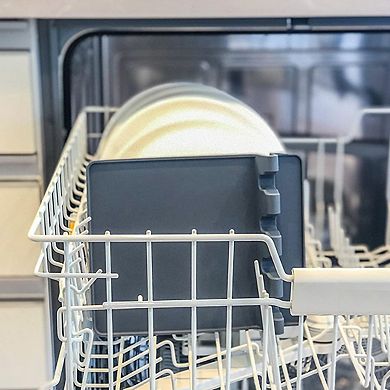 Cheer Collection Silicone Spoon Rest Heat-Resistant Utensil Holder with 4 Slots for Kitchen