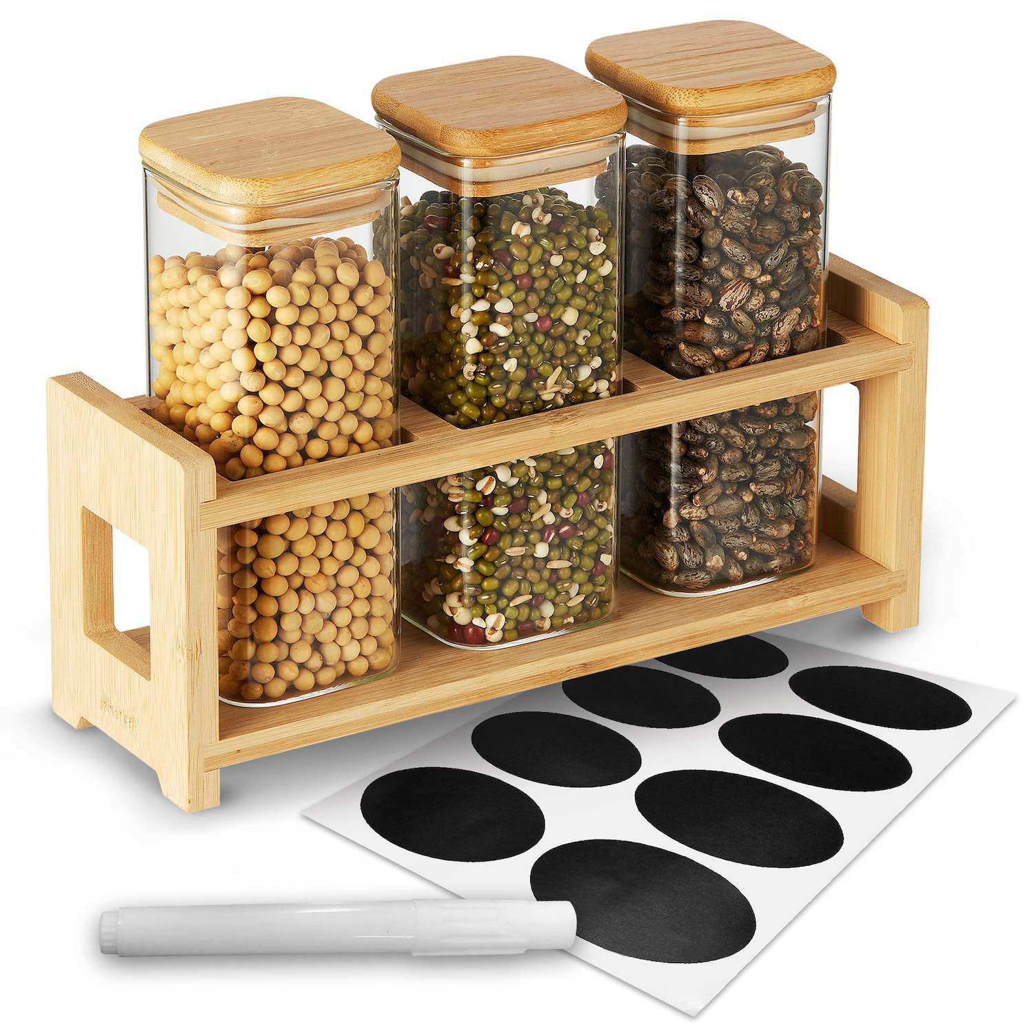 Talented Kitchen 4 Stainless Steel Spice Racks Wall Mount Organizer for  Wall and Cabinet Door with 24 Pcs 4oz Glass Spice Jars, 269 Preprinted Seasoning  Labels (2 Styles)