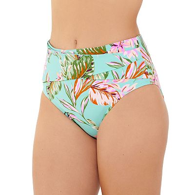 Women s Freshwater Tropical High Waist Swim Bottoms