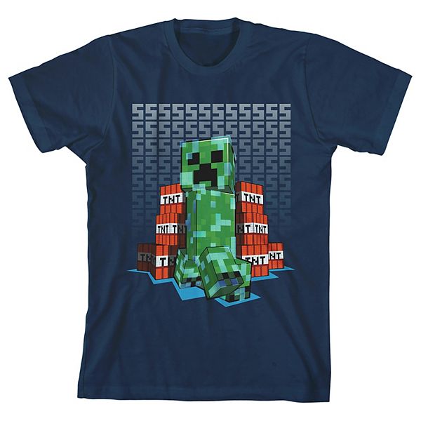 Boys 8-20 Minecraft Creeper TNT Sound Graphic Tee