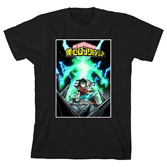 Boys 8-20 My Hero Academia Deku Lightning Graphic Tee