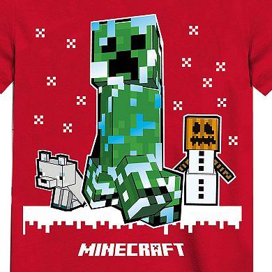 Boys 8-20 Minecraft Holiday Theme Graphic Tee