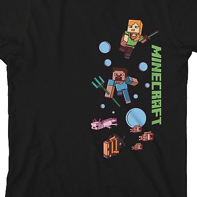 Boys 8-20 Minecraft Art Puff Print Graphic Tee